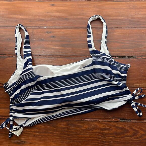 NWT Aerie striped shelf bra with padding swimsuit bikini top sz XXL - Picture 5 of 5